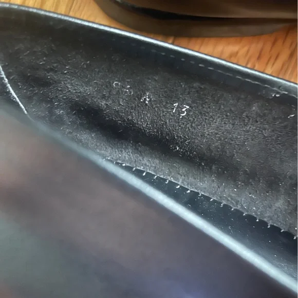 Black Leather Loafers with Gold Embroidery - Picture 6 of 10